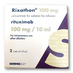 RIXATHON 100 MG / 10 ML ( RITUXIMAB 10 MG / ML ) CONCENTRATE FOR DILUTION FOR IV INFUSION 2 VIALS OF 10 ML